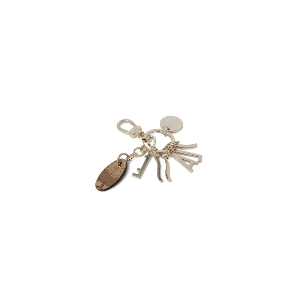 Alviero Martini 1a Classe Gouden Zink Sleutelhanger met Letterbedel Yellow Dames
