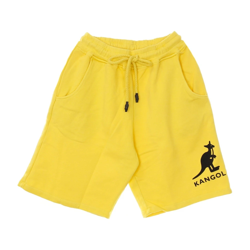 Kangol Zwart Gele Tracksuit Shorts Yellow Heren