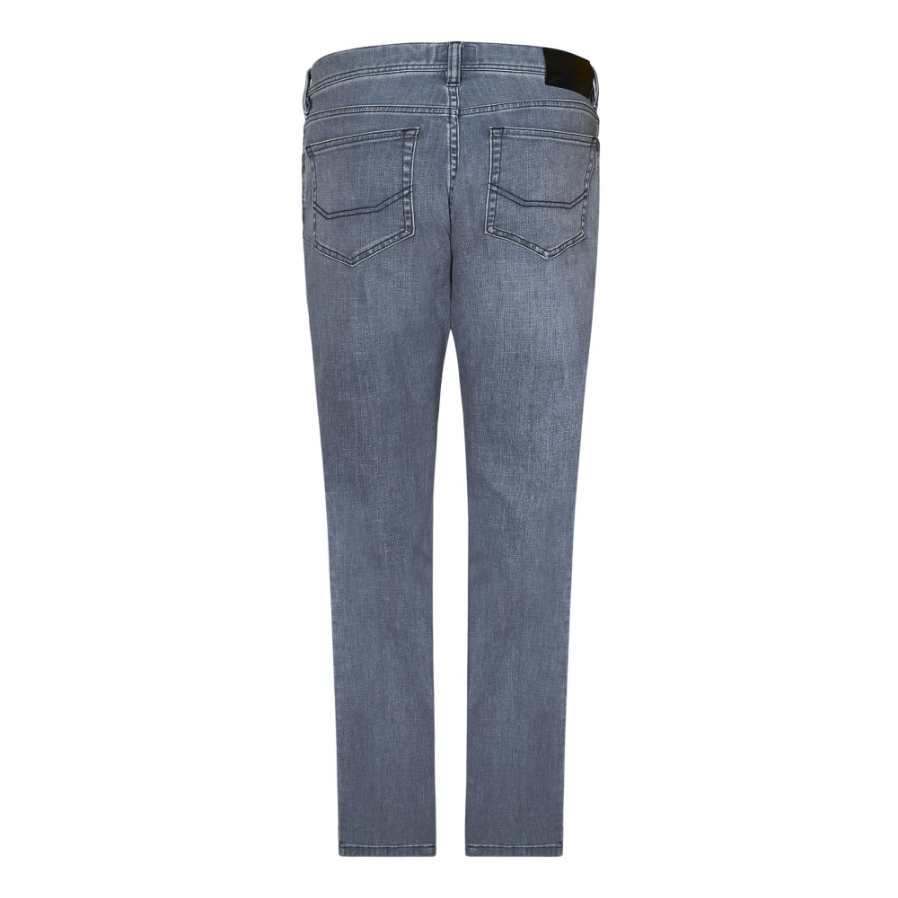 Brioni Grijze Katoenen Regular Fit Broek Gray Heren