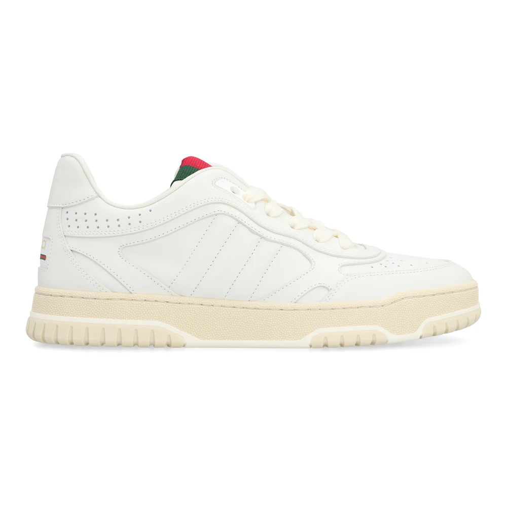 Gucci Women's White Re-Web Leather Low-Top Trainers