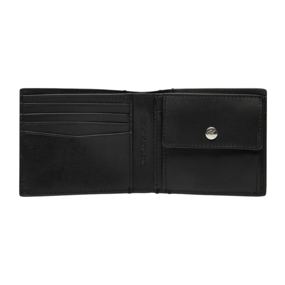 Calvin Klein Jeans Heren Leren Portemonnee Lente Zomer Collectie Black Heren