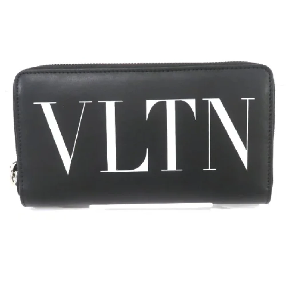 Valentino Vintage Pre-owned Leather wallets Black Heren