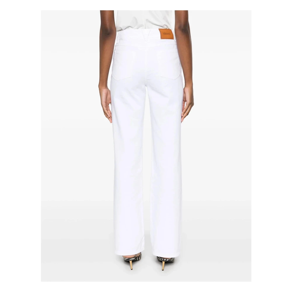 Versace Witte Denim Jeans White Dames