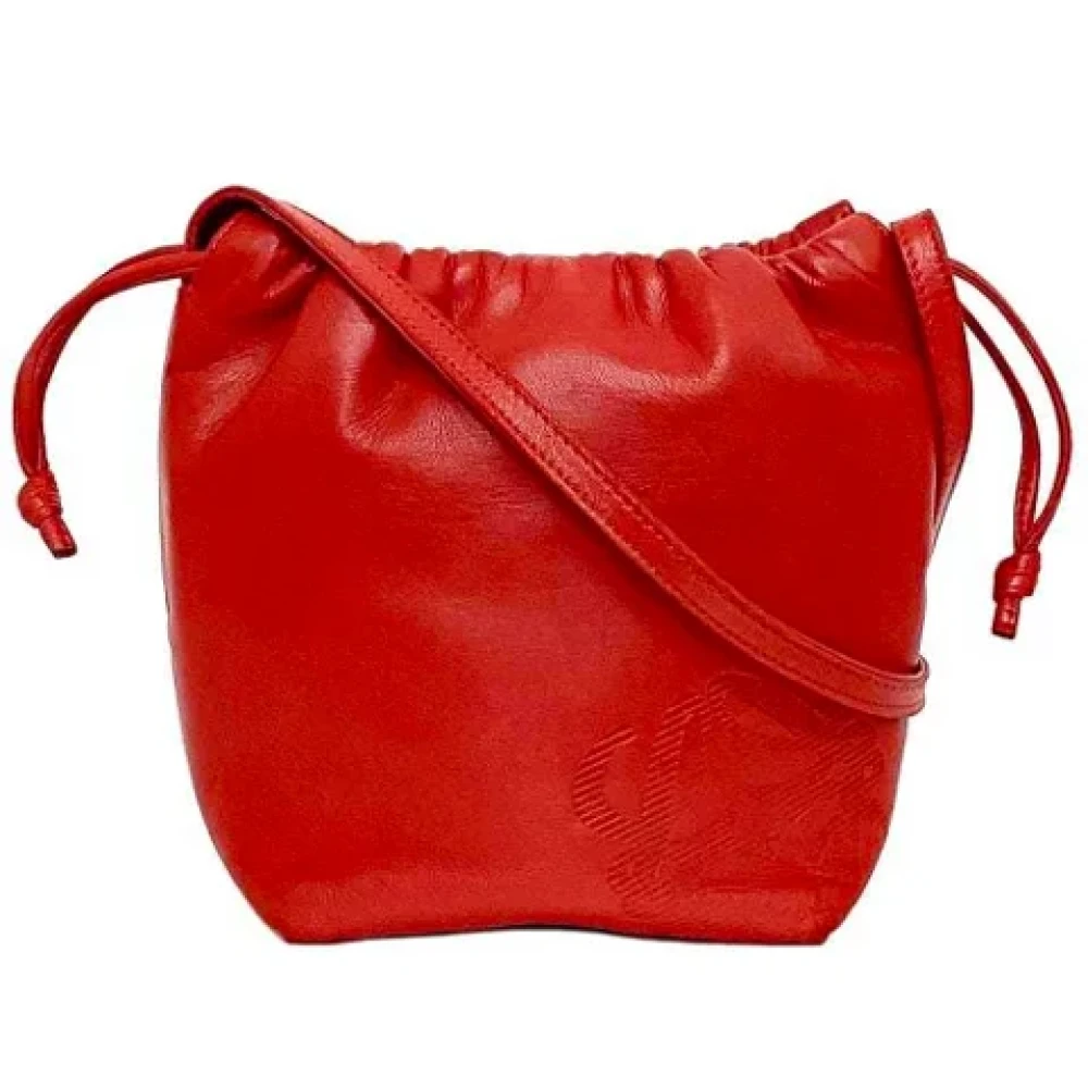 Loewe Pre-owned Leather crossbody-bags Red Dames
