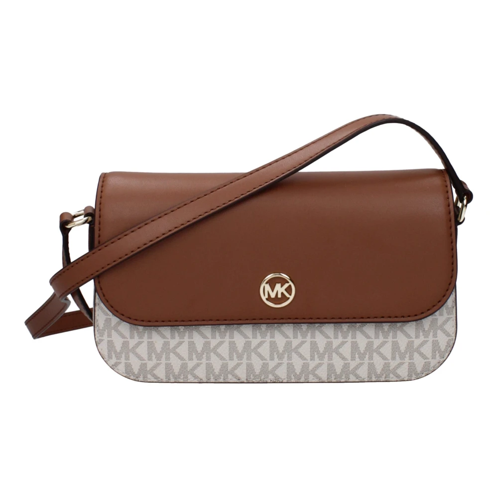 Michael Kors Women's Brown Fabric Crossbody Bag With Logo
