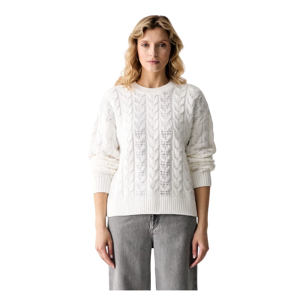 Guess , Damen, Strickwaren, Weiß, S - Bild 2