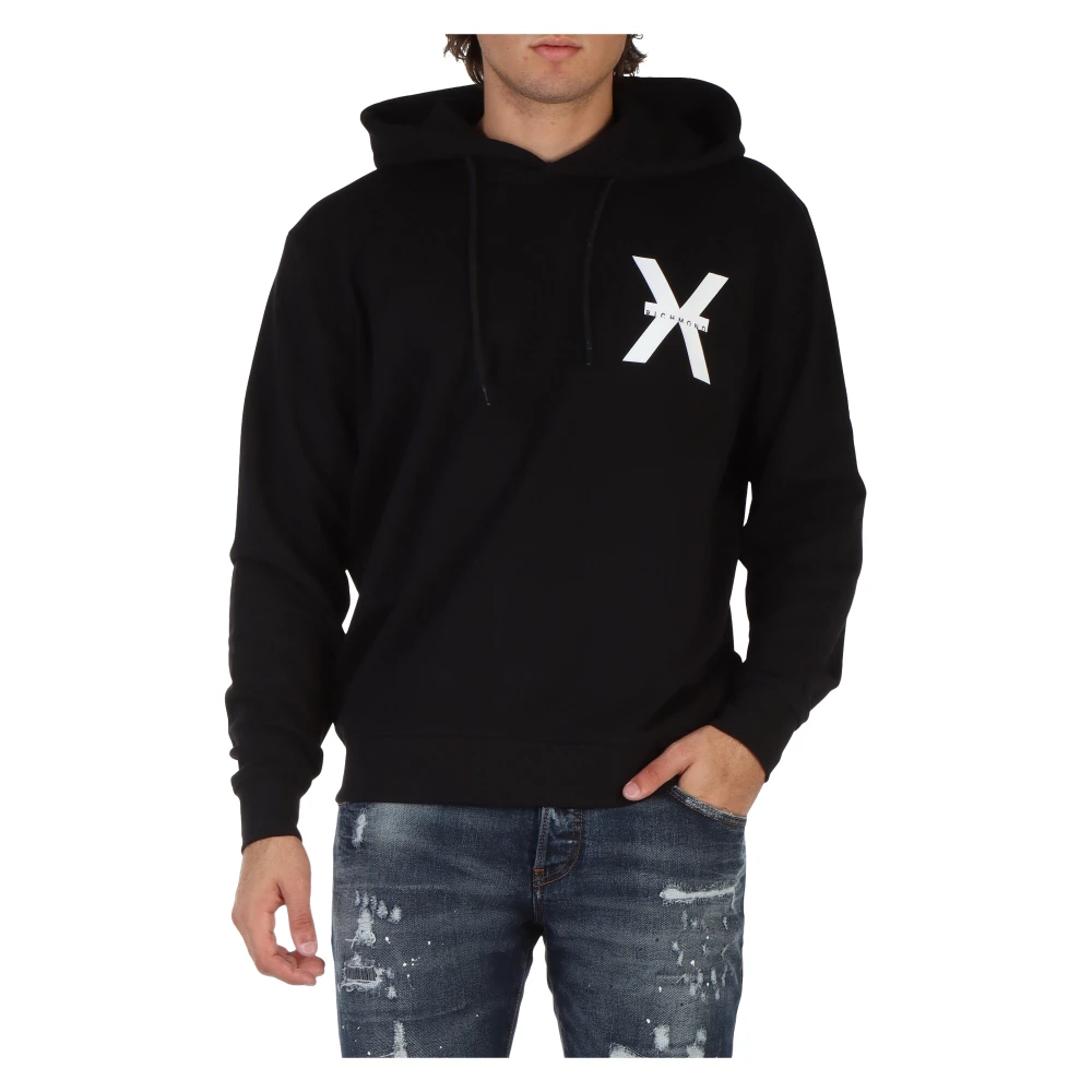 Richmond Katoenen Hoodie Black Heren