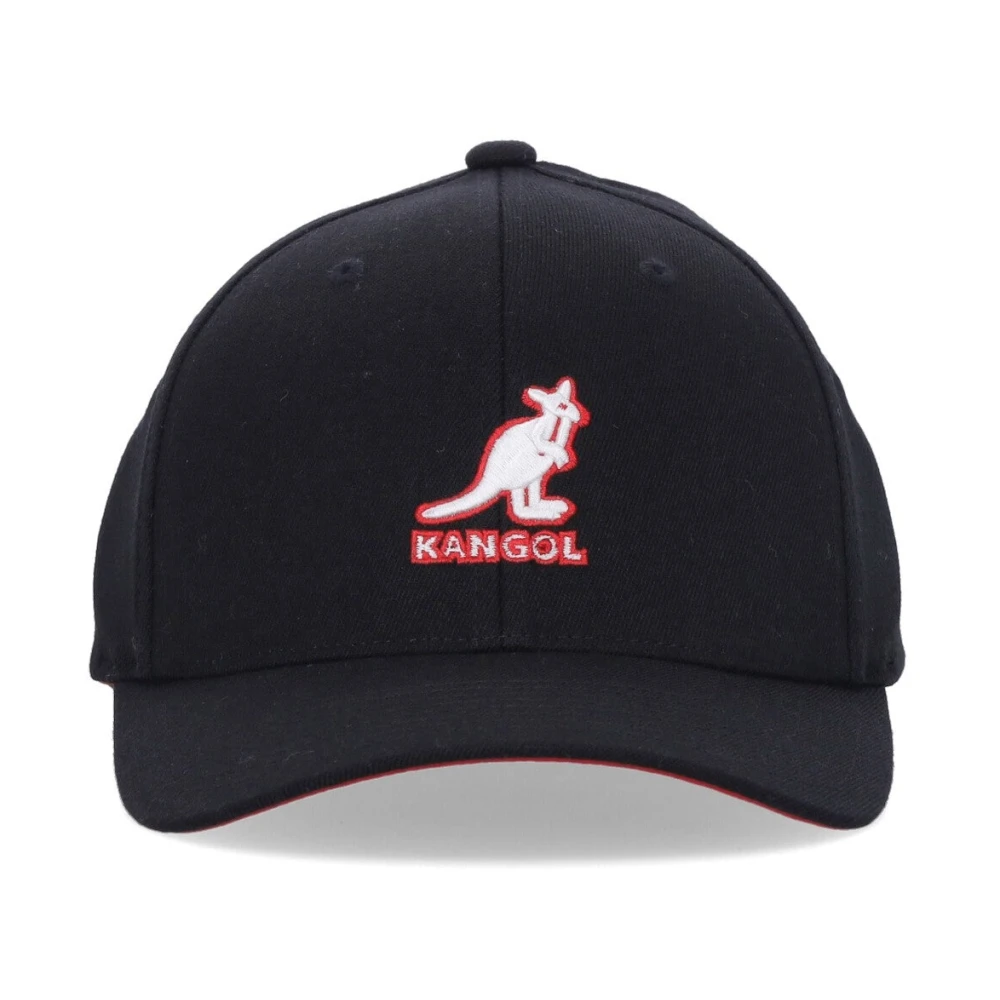 Kangol Gebogen Klep Wol Flexfit Pet Zwart Black Unisex