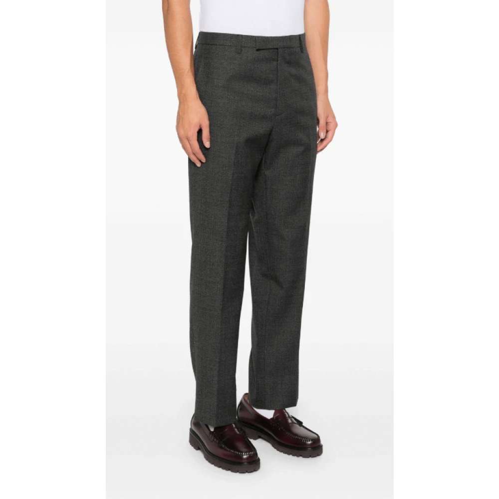 Gucci Antracietgrijze wollen tailored broek Gray Heren