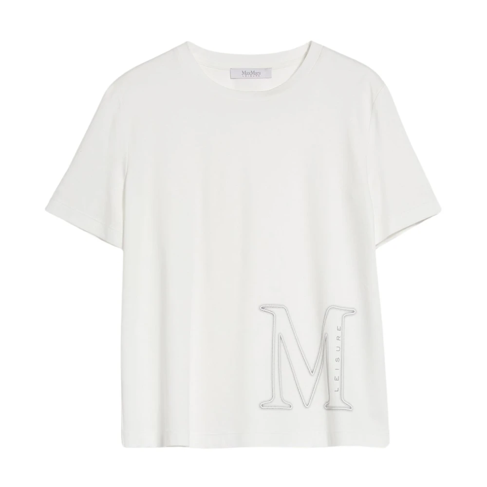 Max Mara Monogram T-shirt White Dames