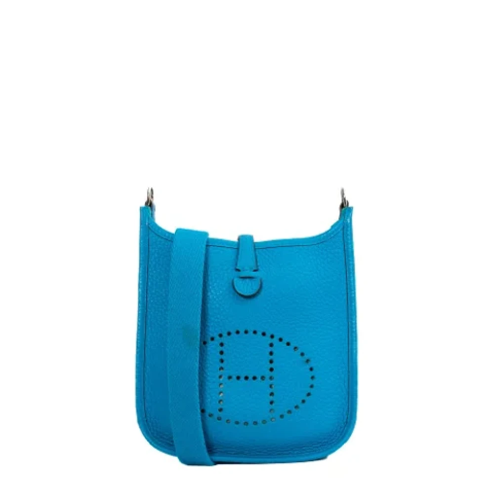 Hermès Vintage Pre-owned Leather shoulder-bags Blue Dames