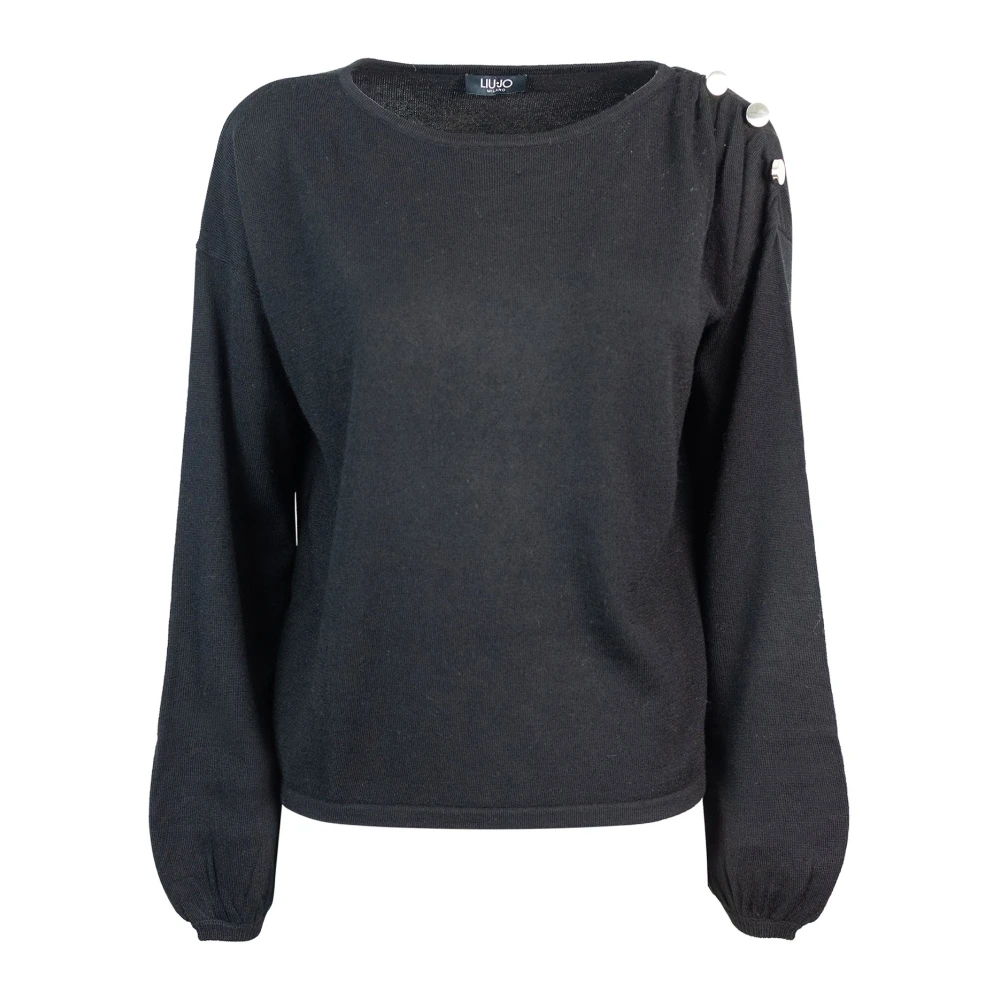 Liu Jo Zwarte Sweater Regular Fit Black Dames