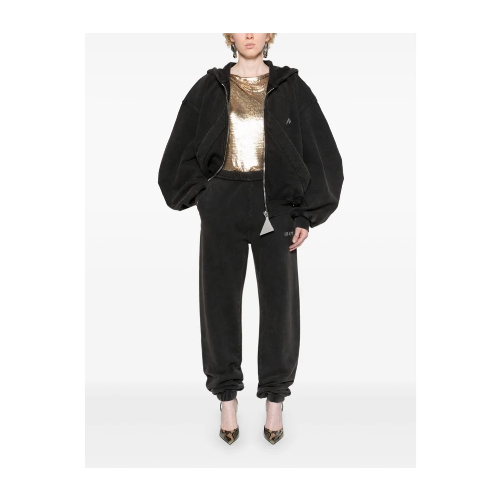 The Attico Zwarte Broek met Elastische Tailleband Black Dames