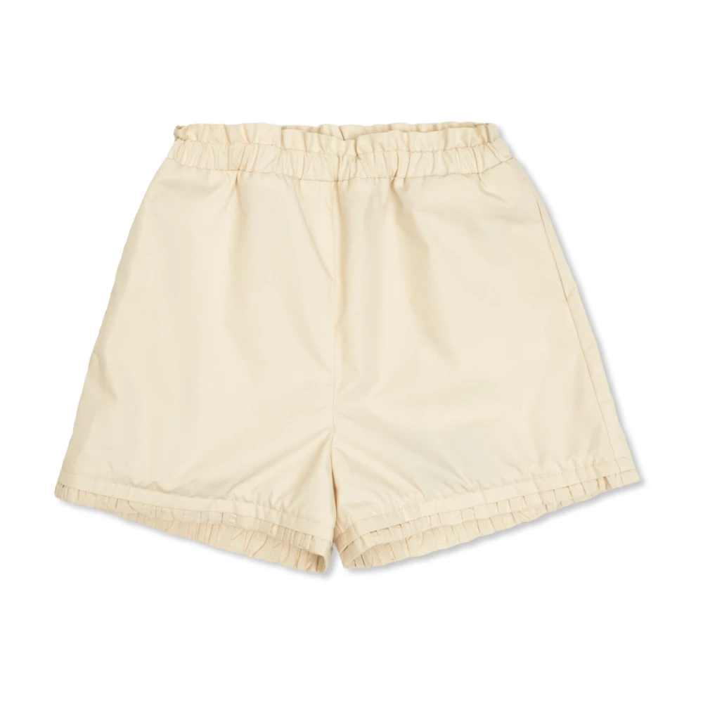 Moncler Unisex Kids Beige Shorts, 6 Y, Logo Shorts