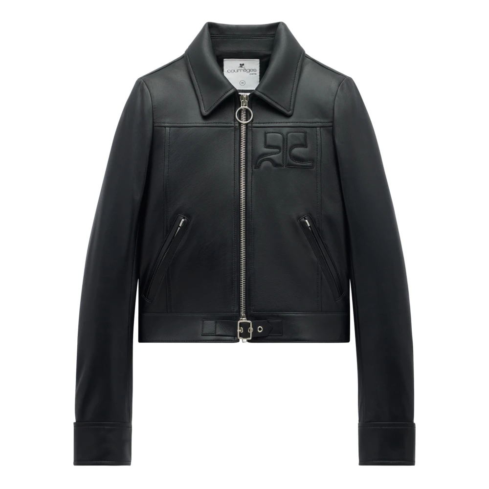 Courrèges Mujer Negro - Chaqueta De Cuero - Jackets - L - Chaqueta De Cuero