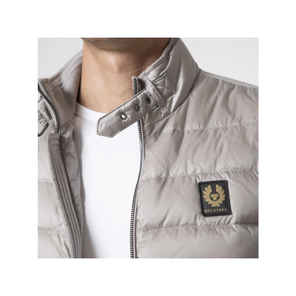 Belstaff Metallic Grijze Mouwloze Vest Gray Heren