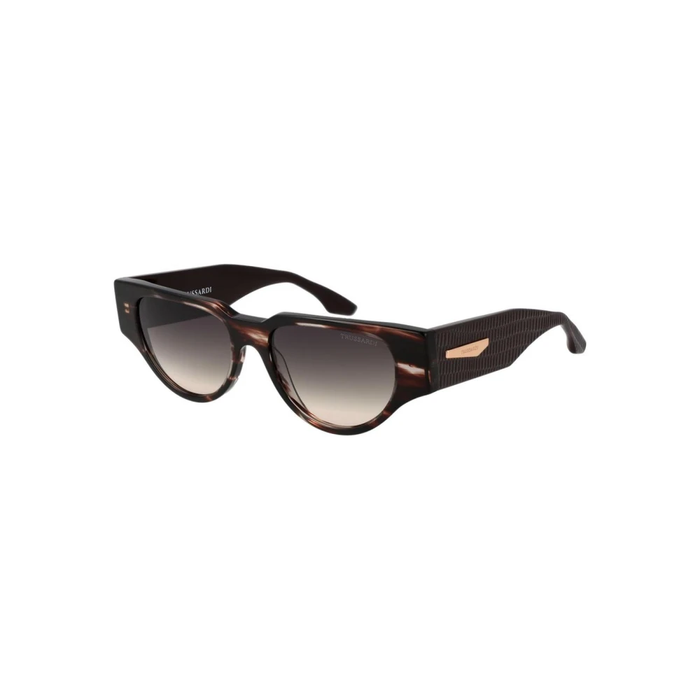 Trussardi Women's Brown Acetate Frame Square Sunglasses - Sunglasses - One Size - Accessories