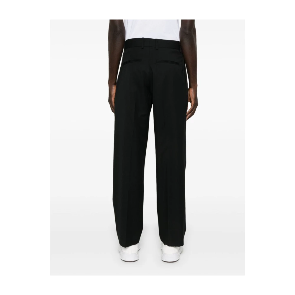 Drole de Monsieur Zwarte wolblend golfbroek Black Heren