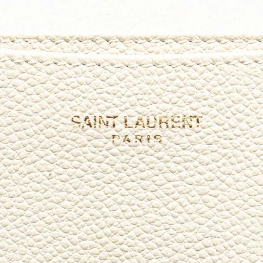 Saint Laurent Vintage Pre-owned Leather wallets White Dames