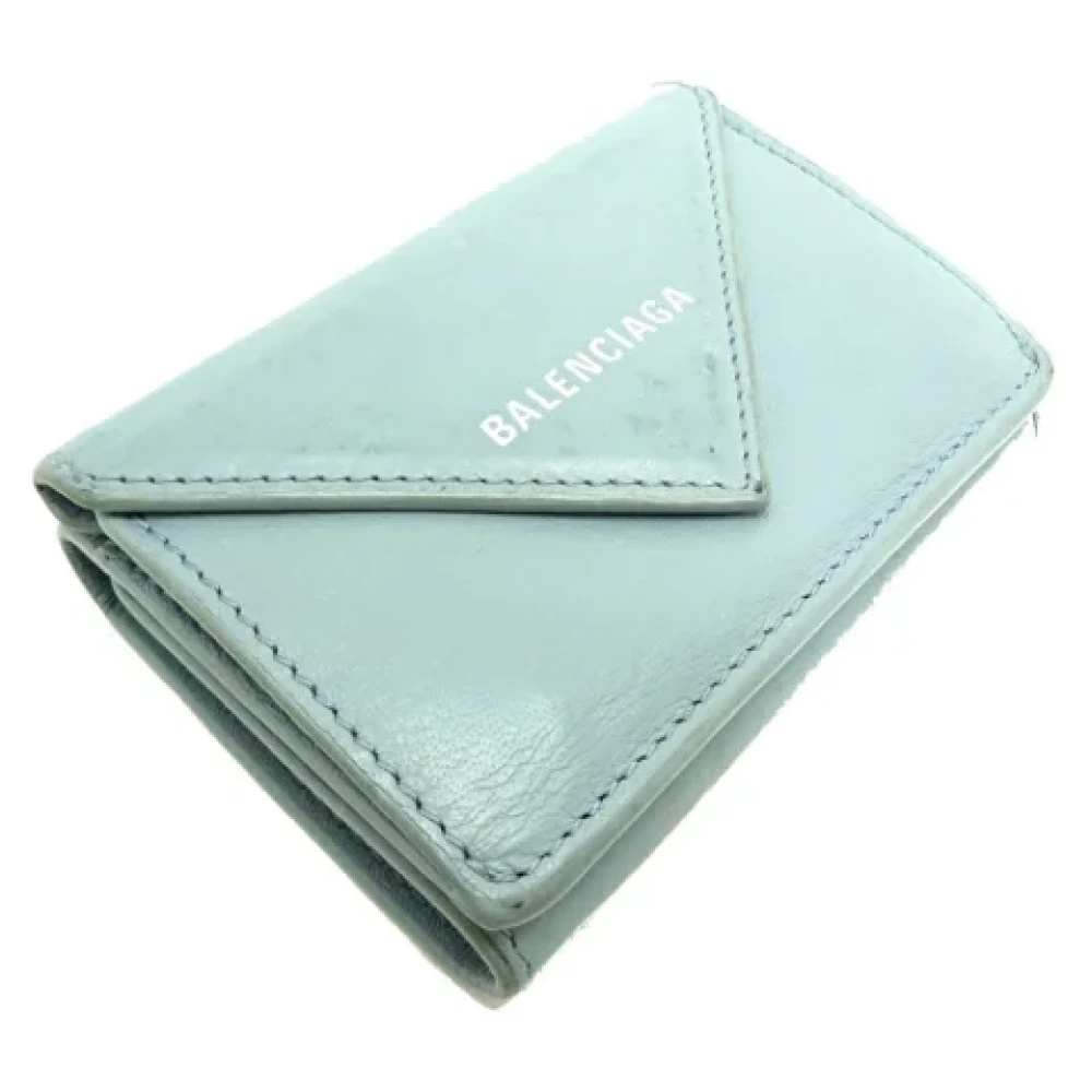 Balenciaga Vintage Pre-owned Leather wallets Blue Dames