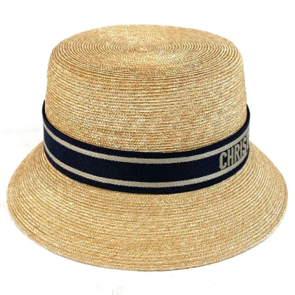 Dior Vintage Pre-owned Fabric hats Beige Dames