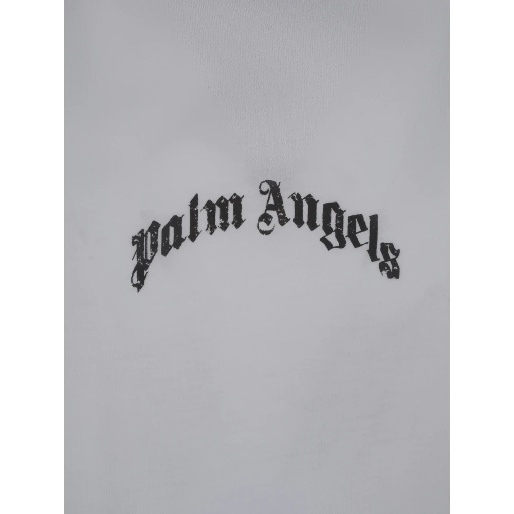 Palm Angels Gebogen Logo T-shirt White Heren