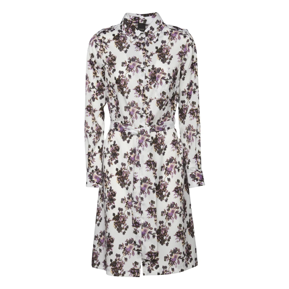 Pinko Femme Multicolor Robes, E, Taille: 42 Fr Robe Chemisier Mi-Longue