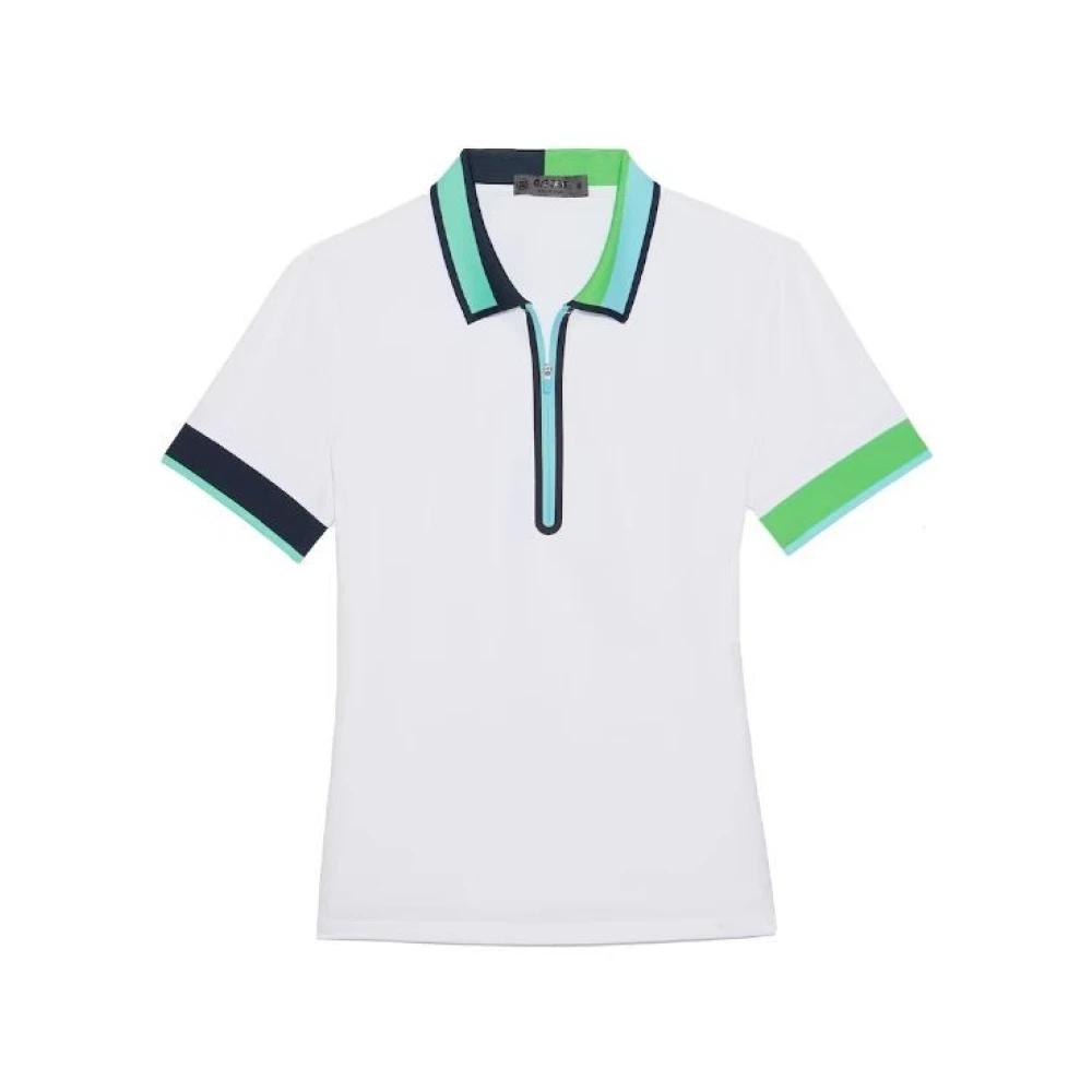 G Fore Contrast Kraag Zip Polo Shirt Multicolor Dames
