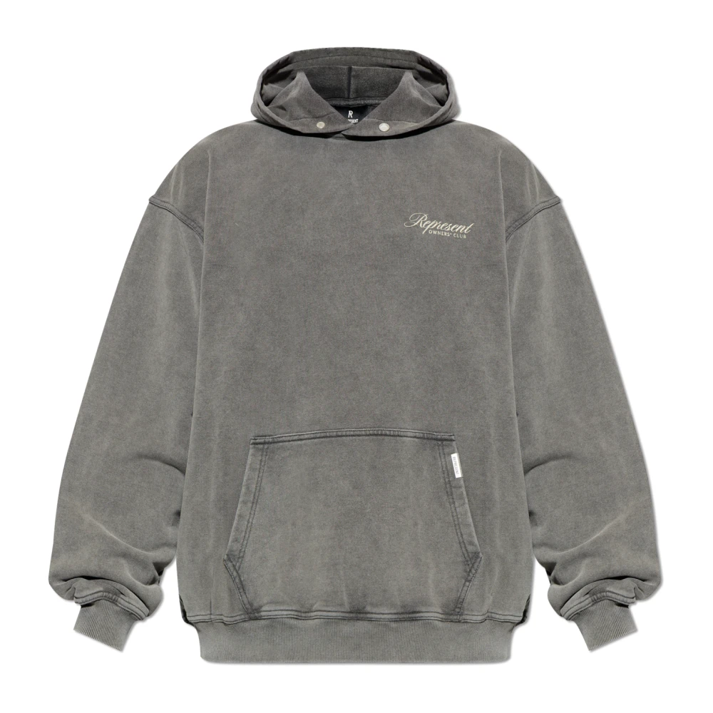 Represent Men's Gray Owners Club Script Hoodie - Hoodies - S - Sweatshirts & Hoodies