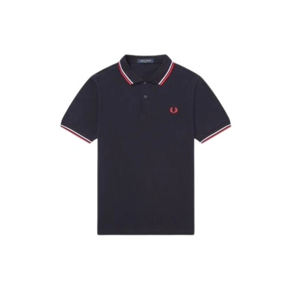 Fred Perry 2 Kleuren Katoenen Polo Shirt Blue Heren