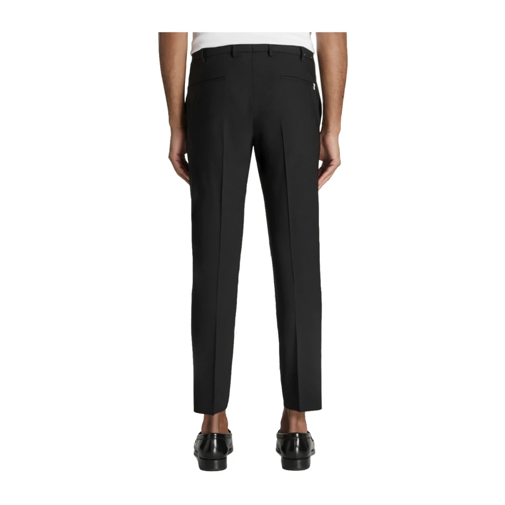 PT Torino Slim Fit Wollen Broek Black Heren