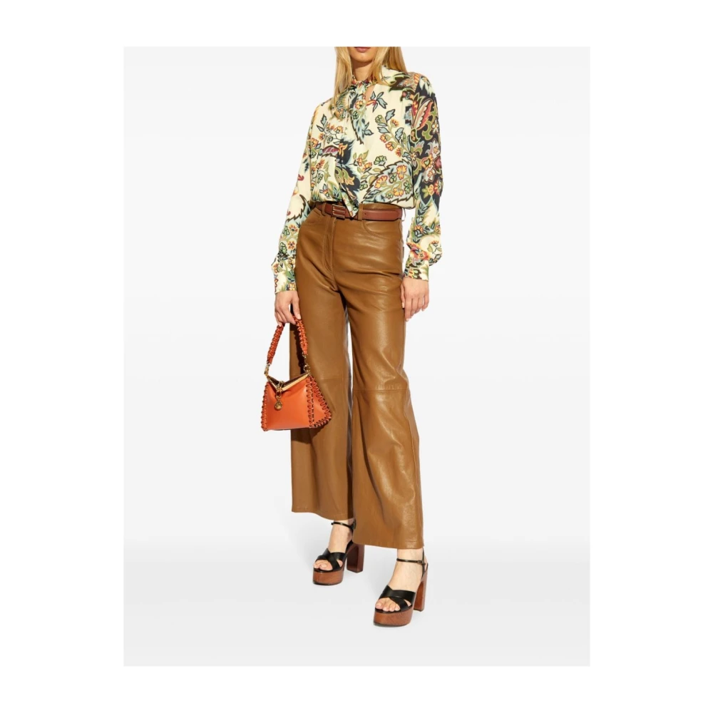 ETRO Botanische Print Sjaalkraag Overhemd Multicolor Dames