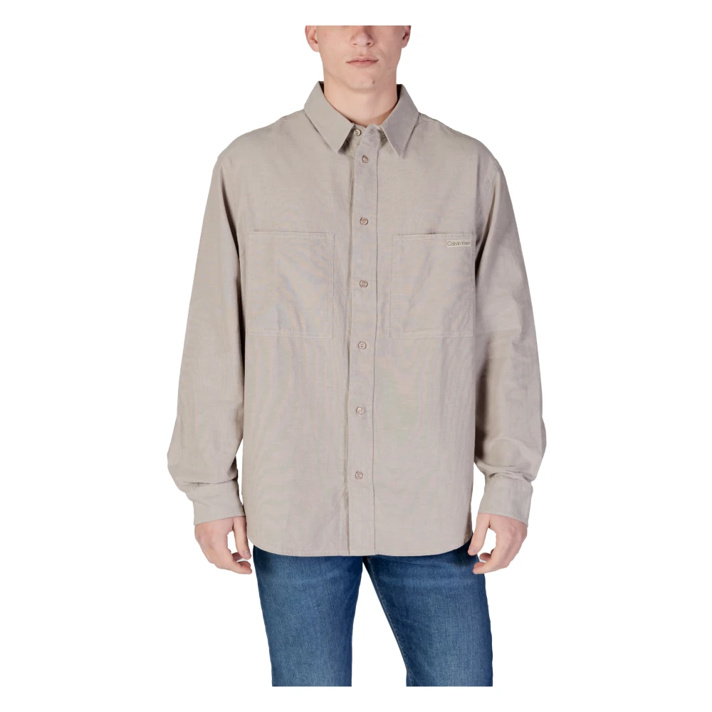 Calvin Klein Jeans Lange mouwen shirt Lente Zomer Collectie Beige Heren