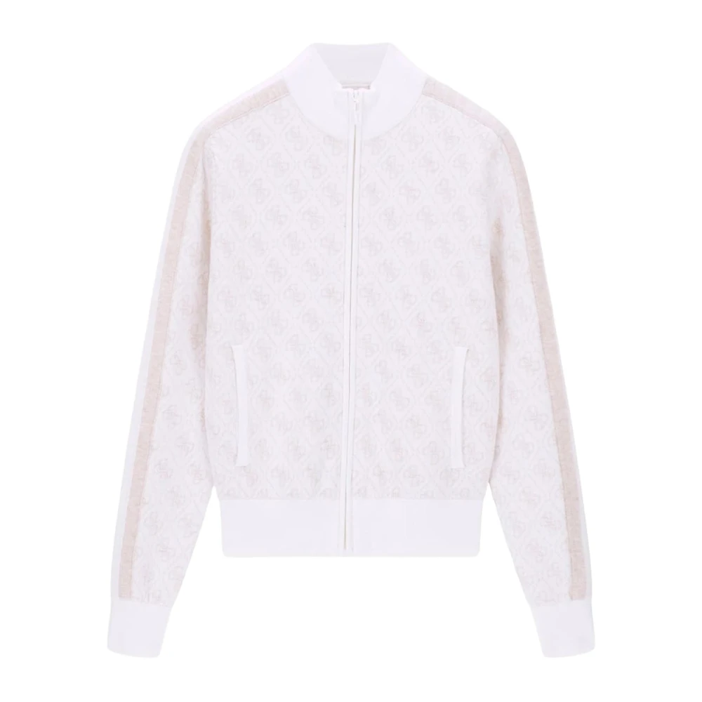 Guess Women's Blanc Zip-Up Sweatshirt Aneira 4G - Image 2
