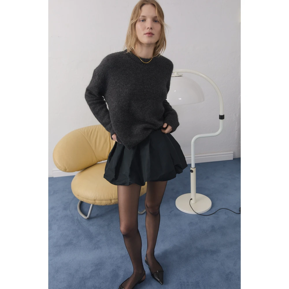 The New Society Zwarte Ballon Mini Rok Black Dames