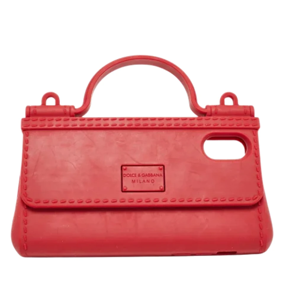 Dolce & Gabbana Pre-owned Rubber handbags Red Dames