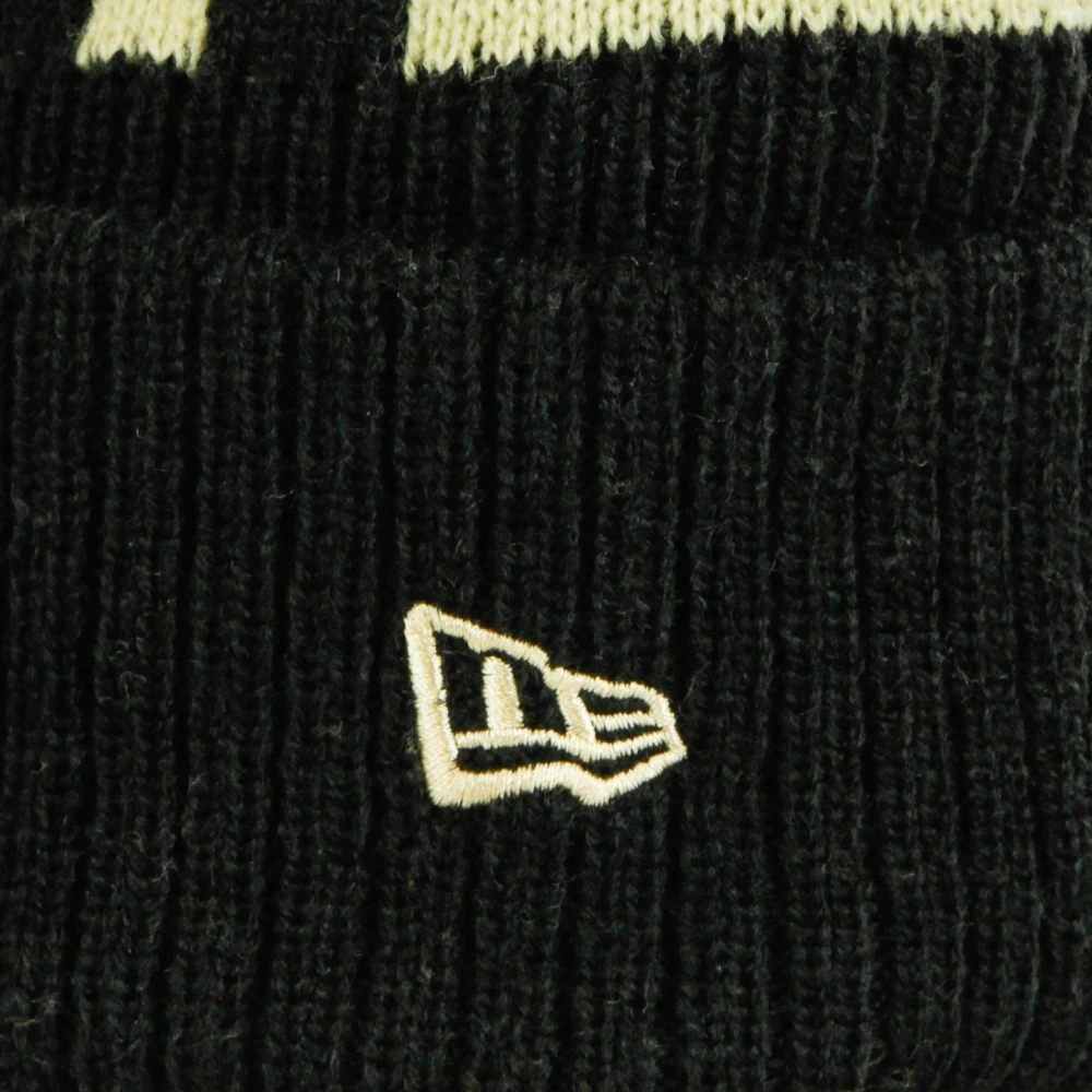 new era NFL Pom Hat Field Sport Knit Black Heren