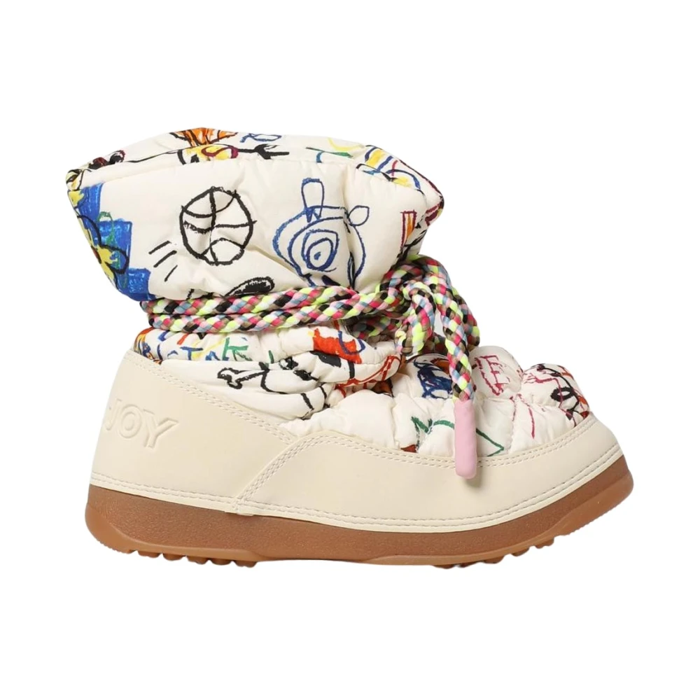 Cozy Snow Boots with Doodle Print - Khrisjoy - Modalova