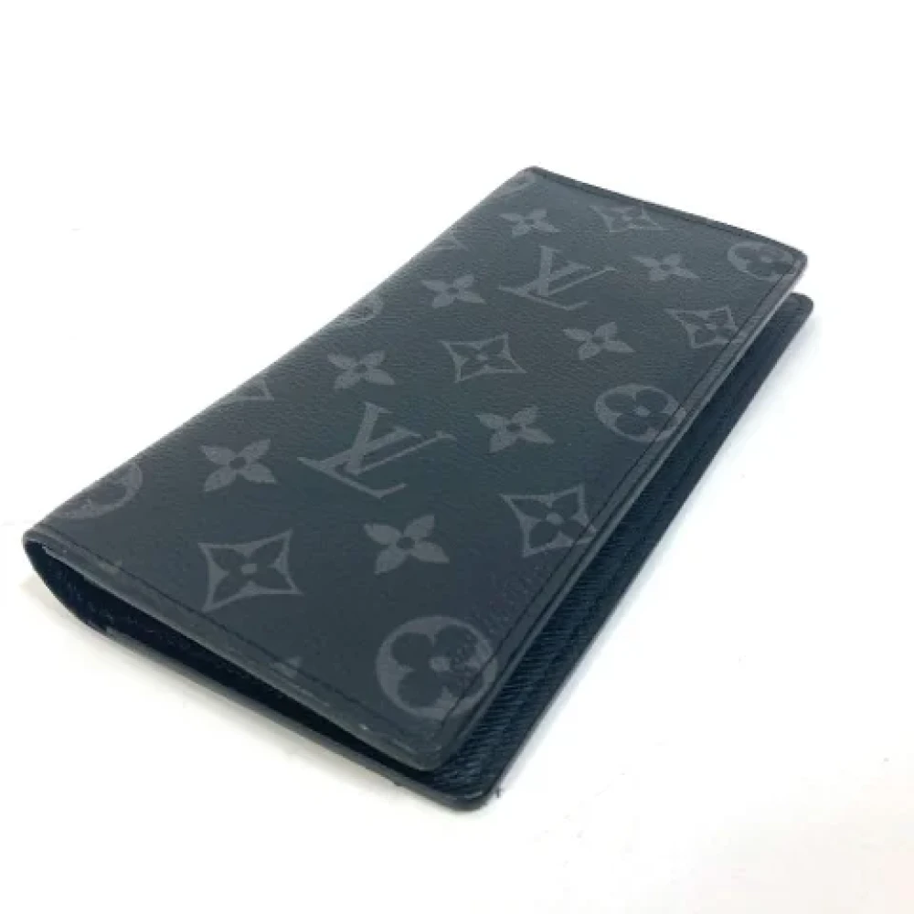Louis Vuitton Vintage Pre-owned Cotton wallets Black Dames