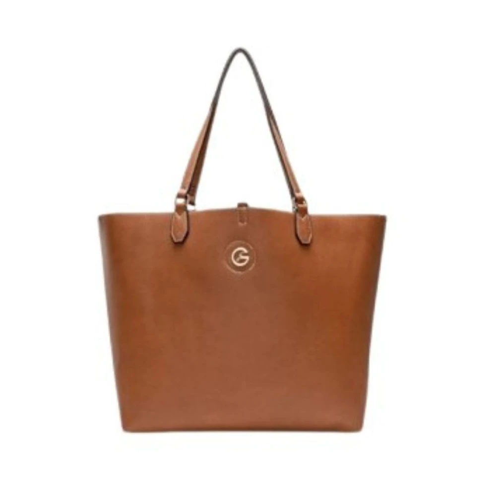 Gattinoni Omkeerbare Dubbele Handvat PVC Tas Brown Dames
