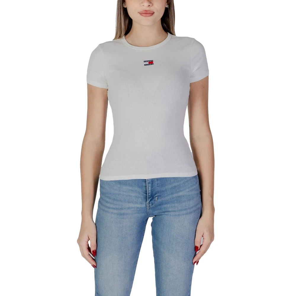 Tommy Jeans Korte mouw gerecycled katoenen T-shirt White Dames