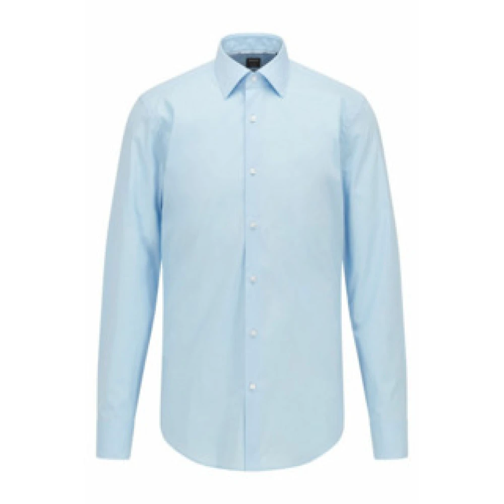 Hugo Men's Blue Formal Shirts, L, Classic Business Shirt In Solid Color