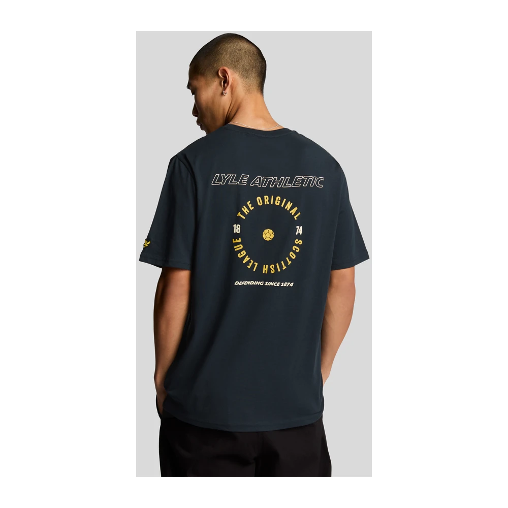Lyle & Scott SS T-shirts Lyle Athletic Graphic T-shirt Blue Heren