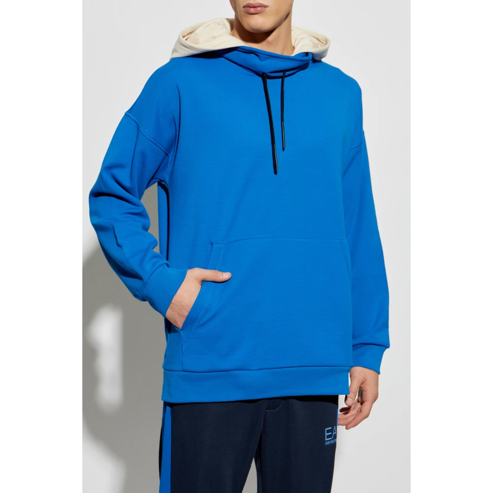 Emporio Armani EA7 Hoodie Blue Heren