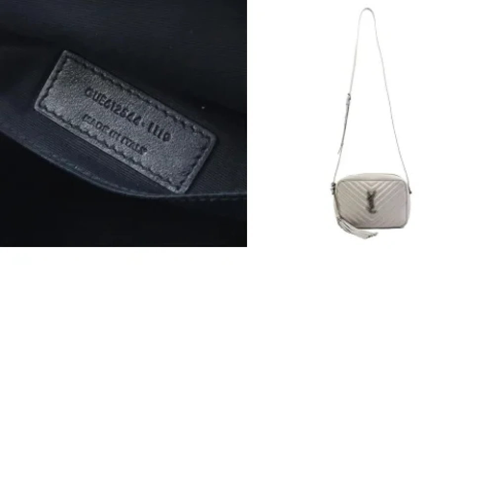 Saint Laurent Vintage Pre-owned Leather crossbody-bags Gray Dames