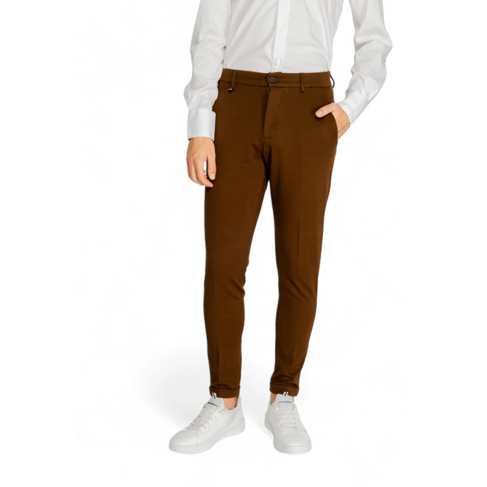 Antony Morato Bruine Effen Ritsbroek Herfst Winter Brown Heren
