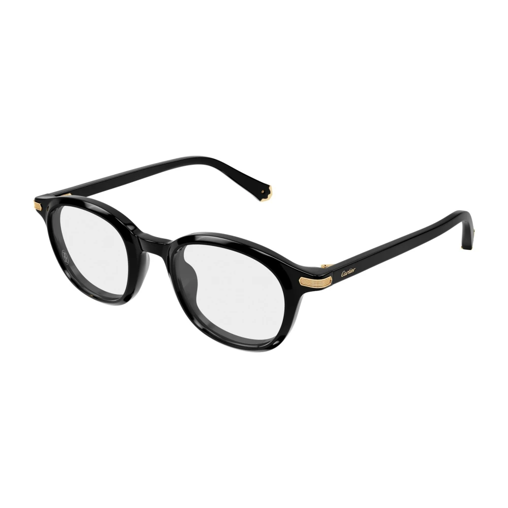Cartier Unisex Black Eyeglasses - Glasses - 49 Mm - Accessories