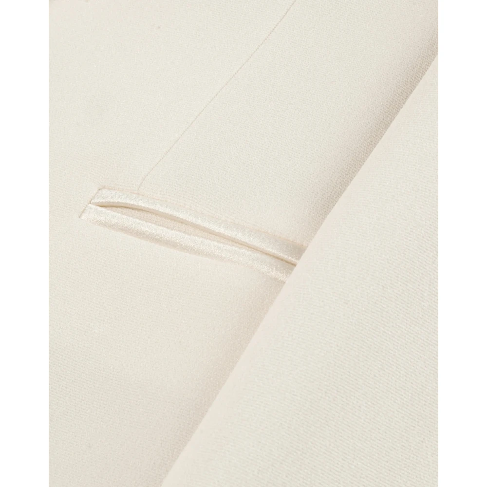 Hebe Studio Crème Cady Smoking Suit Blazer Beige Dames