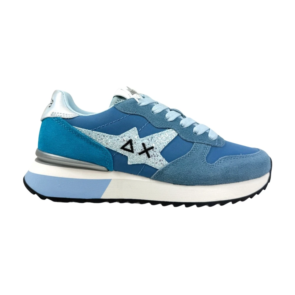Sun68 Stargirl Glitter Logo Sneaker Dames Schoenen Blauw