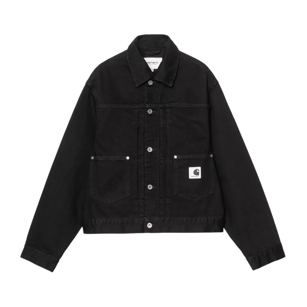 Carhartt Wip Black Denim Jackets, Female, Xs, Belmar Jacket